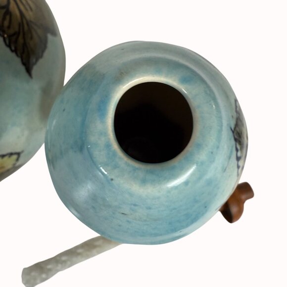 Talavera Tabletop Oil Lamp Cardinal of Peace VTG Artist Sign Outdoor Patio Torch - Picture 13 of 16